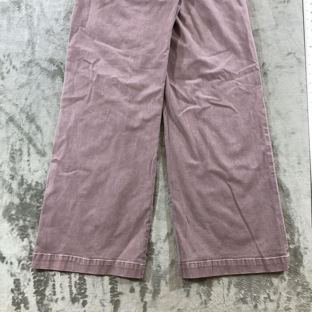 YFB Baggy Wide Leg Pants Womens M Purple Elastic Waist Cotton Lyocell Stretch - Picture 13 of 15